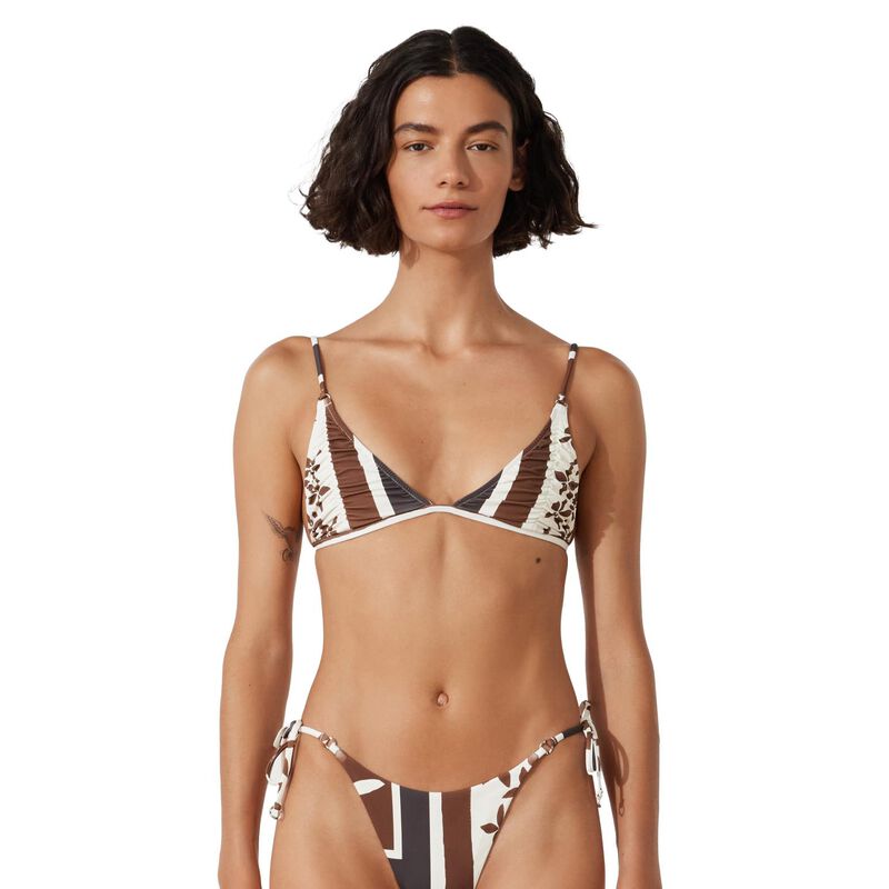 Zulu & Zephyr Sarong Flower Rouched Triangle Bra image number 0